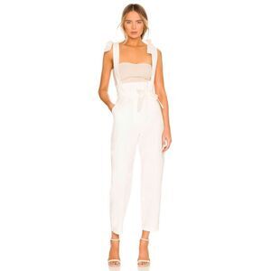 SELMACILEK Canvas Salopet Pants in Ecru‎